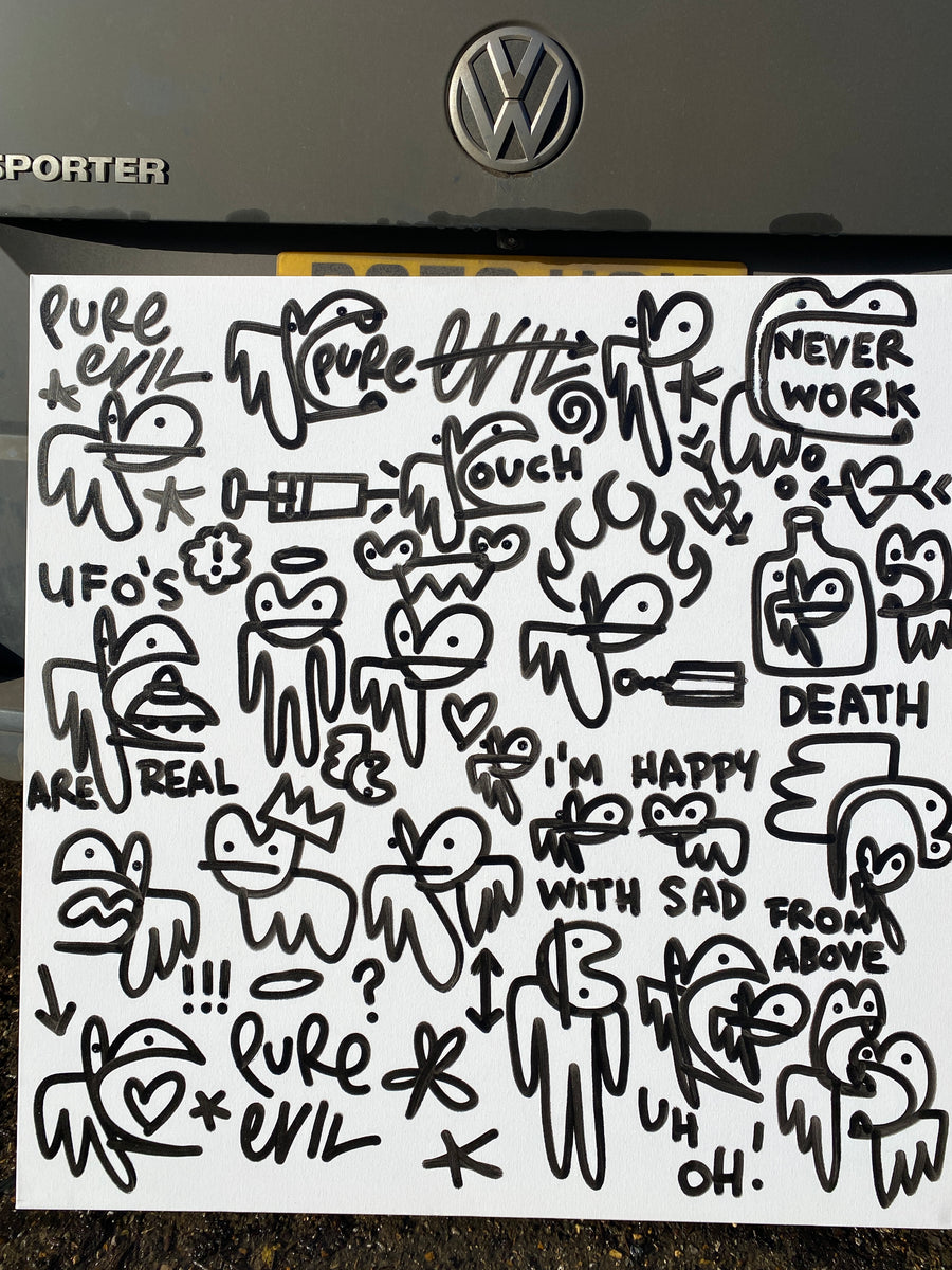 Pure Evil Tattoo Flash 1 cyclopean illuminator lurks in dark underg