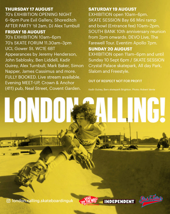 LONDON CALLING - 70's Skateboarding history