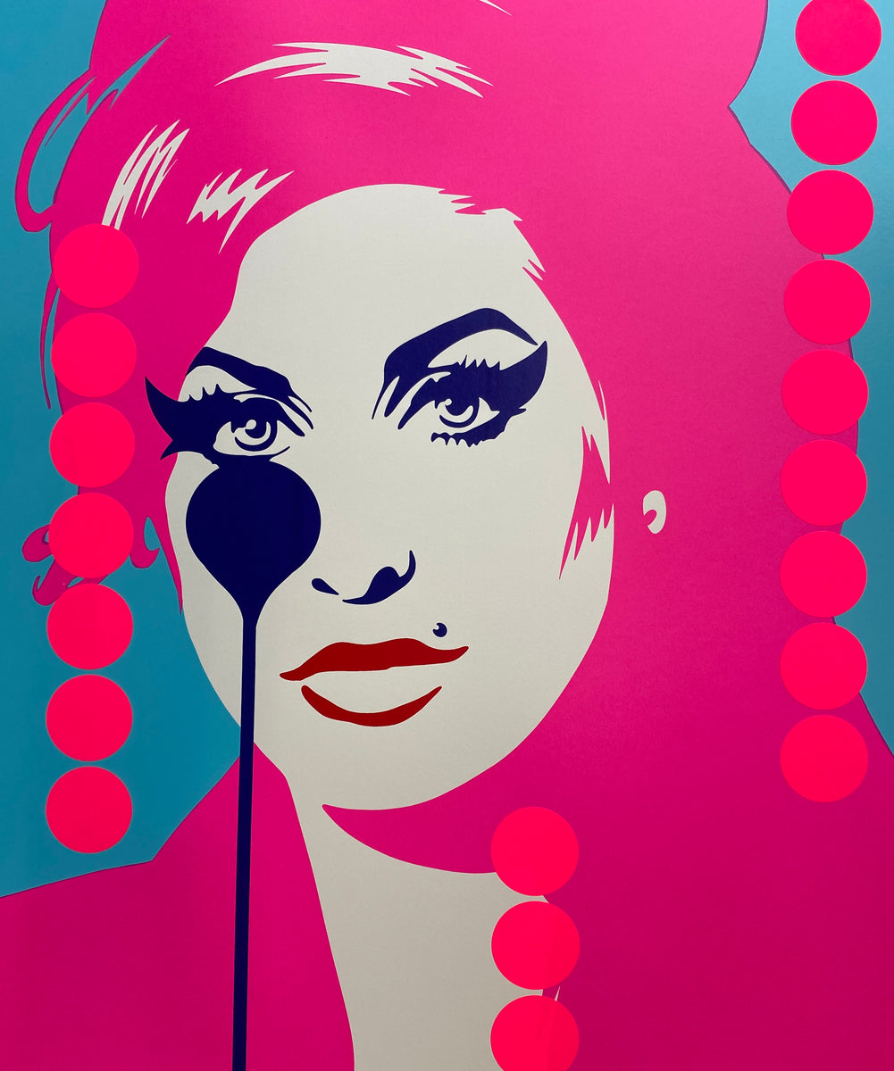 Amy Winehouse HANDFINISHED - Vertical Dots – pure evil gallery