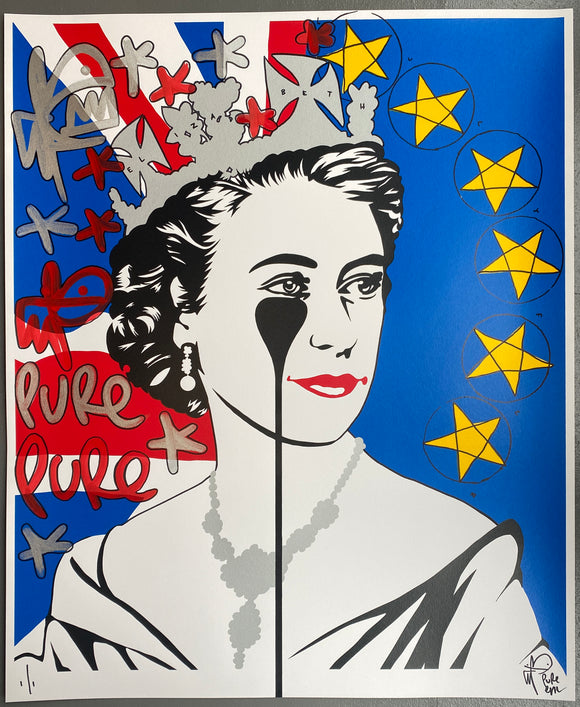 QUEEN BREXIT Handfinished - E l i z a b e t h Photoshopped