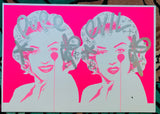 Handfinished ACBF print 2023 - Double Marilyn - fake graffiti