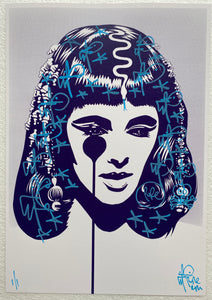 Handfinished ACBF print 2023 - cleopatra liz - snakes in the hair
