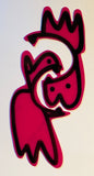 Perspex Bunny Throwie - Pink Handcut Acrylic Pure Evil Bunny Tag - Francisco