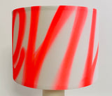 Pure Evil Red Fluoro Spray Paint Tags Lampshade