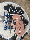 J.M.B. on M.T.A. - Jean Michel Basquiat on M.T.A. New York City Subway sign