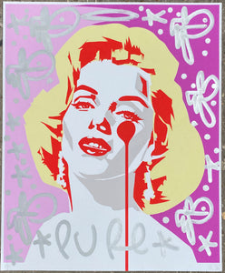 Glitch Marilyn - 100 actress project handfinished