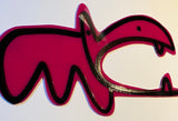 Perspex Bunny Throwie - Pink Handcut Acrylic Pure Evil Bunny Tag - Cairo