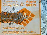 Handfinished ACBF 2021 print - Punch Nazi’s - A steel fist in a velvet glove