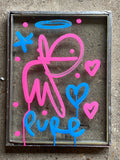 PURE EVIL - KRINK TAG ON GLASS 1