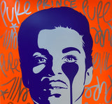 Hand-finished Prince Print - ndsipǝ poʍu dnɹǝ ʇɐƃs (upside down pure tags)