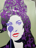 Amy Winehouse HANDFINISHED - * GLITTER * Purple Grape