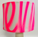 Pure Evil Pink Fluoro Spray Paint Tags Lampshade