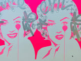 Handfinished ACBF print 2023 - Double Marilyn - fake graffiti