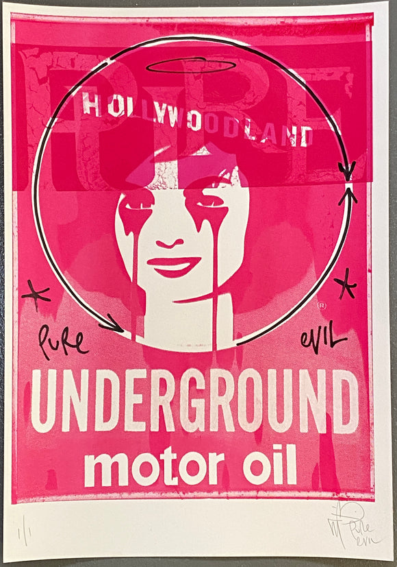 Handfinished Art Car Boot Fair Print - I’m so hollywoodland underground