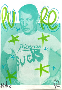 Art Car Boot Summer Edition - Picasso Sucks Green