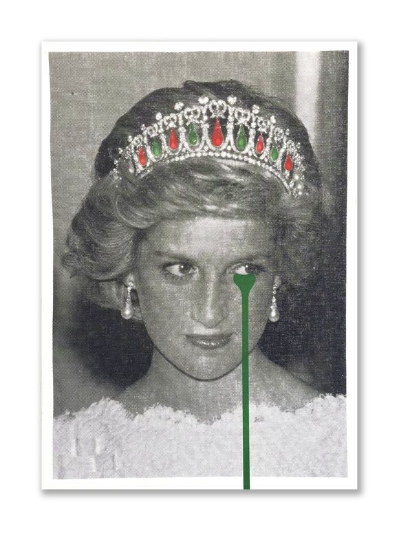 Pure Evil - Lady Diana - Screen-printed & Hand Painted Canvas - Edition