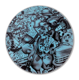 The Cameron Twins - Battle of Playthings Circle 1 - Black/Blue - Original Silkscreen on Wood