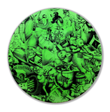 The Cameron Twins - Battle of Playthings Circle 4 - Black/Green- Original Silkscreen on Wood