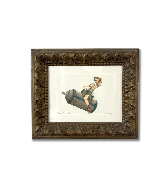 Banksy - Rodeo Girl (Cans festival) - Signed Gift Print Dedicated to Pure Evil
