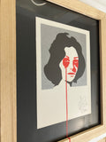 Liz Taylor - letterpress print  -  framed