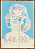 Handfinished ACBF print 2023 - Glitch Marilyn - silver tags