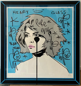 Blondie Heart ‘O’ Glass handfinished - yeah yeah - custom frame
