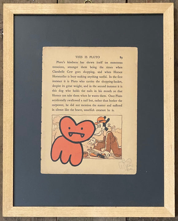 Bunnies on Disney Pages - This is Pluto - Framed