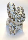 HANDFINISHED BIG BUNNY - golden boy