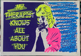 Handfinished medium print - Brigitte Bardot therapy hotline