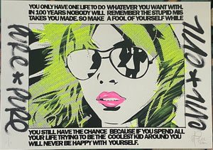 Handfinished medium print - Blondies stupid mistakes