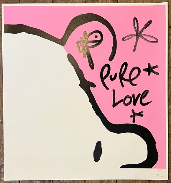 Charlie Brown - Pure Love - Unique colour hand finished screenprint