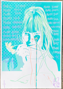 Pure Evil / Pure *** collab - Handfinished screenprint - Jane Birkin MORE