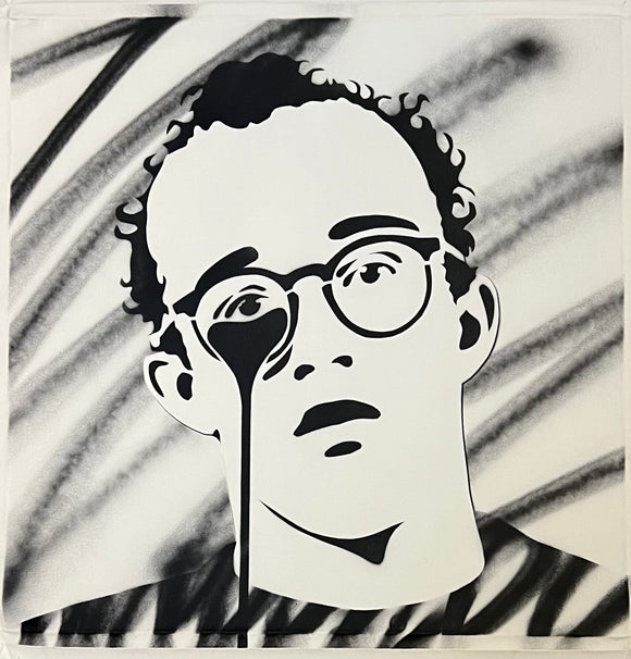 Keith Haring black and white canvas