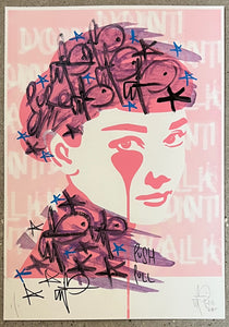 Handfinished ACBF print 2021 - Push <> Pull Audrey