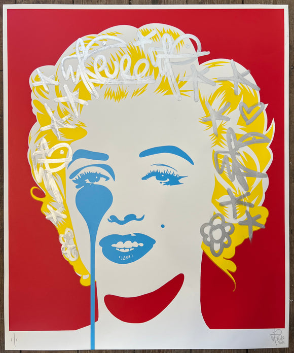 Handfinished Marilyn Classic - red sky