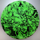 The Cameron Twins - Battle of Playthings Circle 4 - Black/Green- Original Silkscreen on Wood
