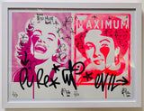 Marilyn & Liz Diptych prints framed - Never Minimum always maximum