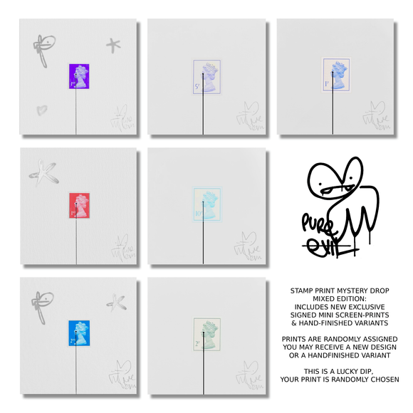 Pure Evil - Queen Stamp Mystery Drop - Mixed Edition of Screen-prints and Hand-finished Screen-prints
