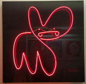 Plastics - Red Neon Bunny