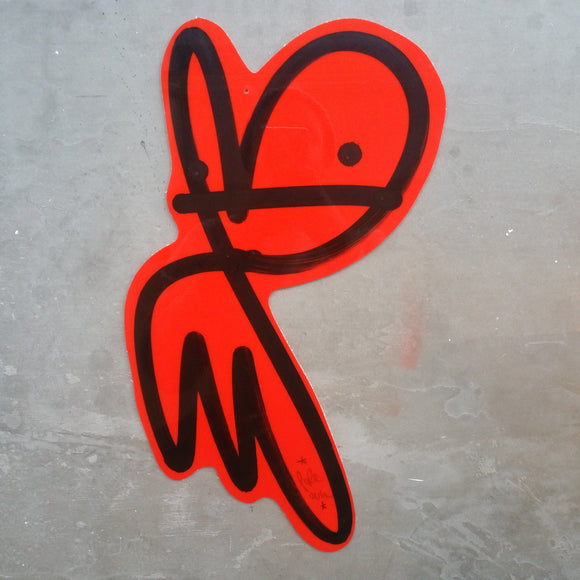 Perspex Bunny - Red Handcut Acrylic Bunny Tag 2