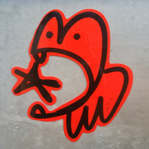 Perspex Bunny - Red Handcut Acrylic Bunny Tag