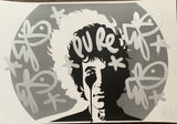 Handfinished print - Bob Dylan Silver Tags