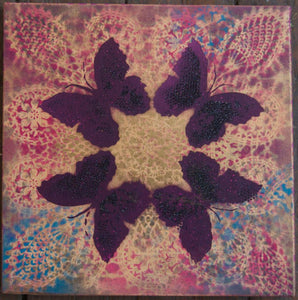 Crossie - Kaleidoscope - Red Cherry on Canvas