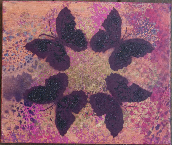 Crossie - Kaleidoscope - Lace Wing on Canvas