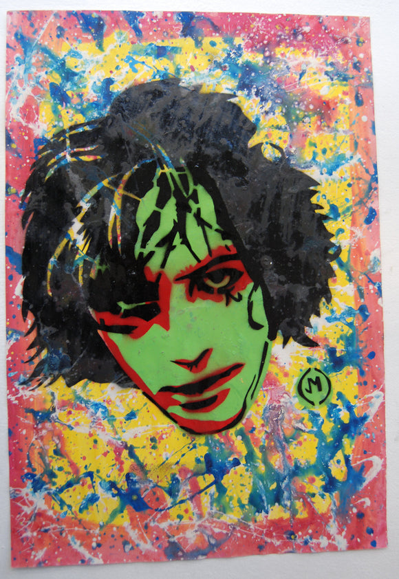 Cartooneros - Syd Barrett Stencil Green Face