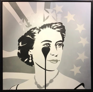 Brexit Nightmare canvas - Monochrome Madness - Framed