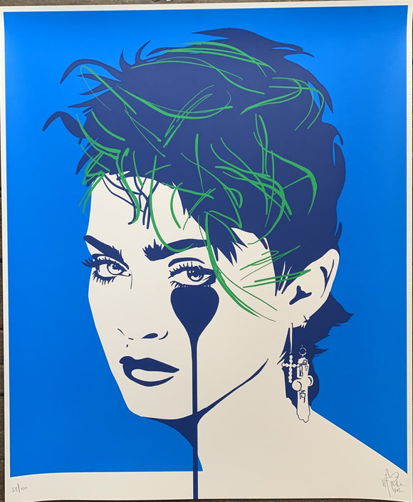 Lucky Star Blue - Madonna Screenprint