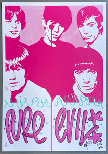 Rolling Stones - hot rod flames - Handfinished ACBF print
