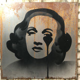 Marlene Dietrich on Steel - Rust never sleeps