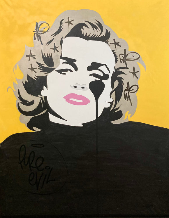 Marilyn, Paint It Black - Mega Canvas